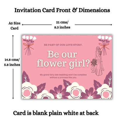 Bridesmaid Proposal Invitation Cards 5.8x8.3inch | Wedding Invite