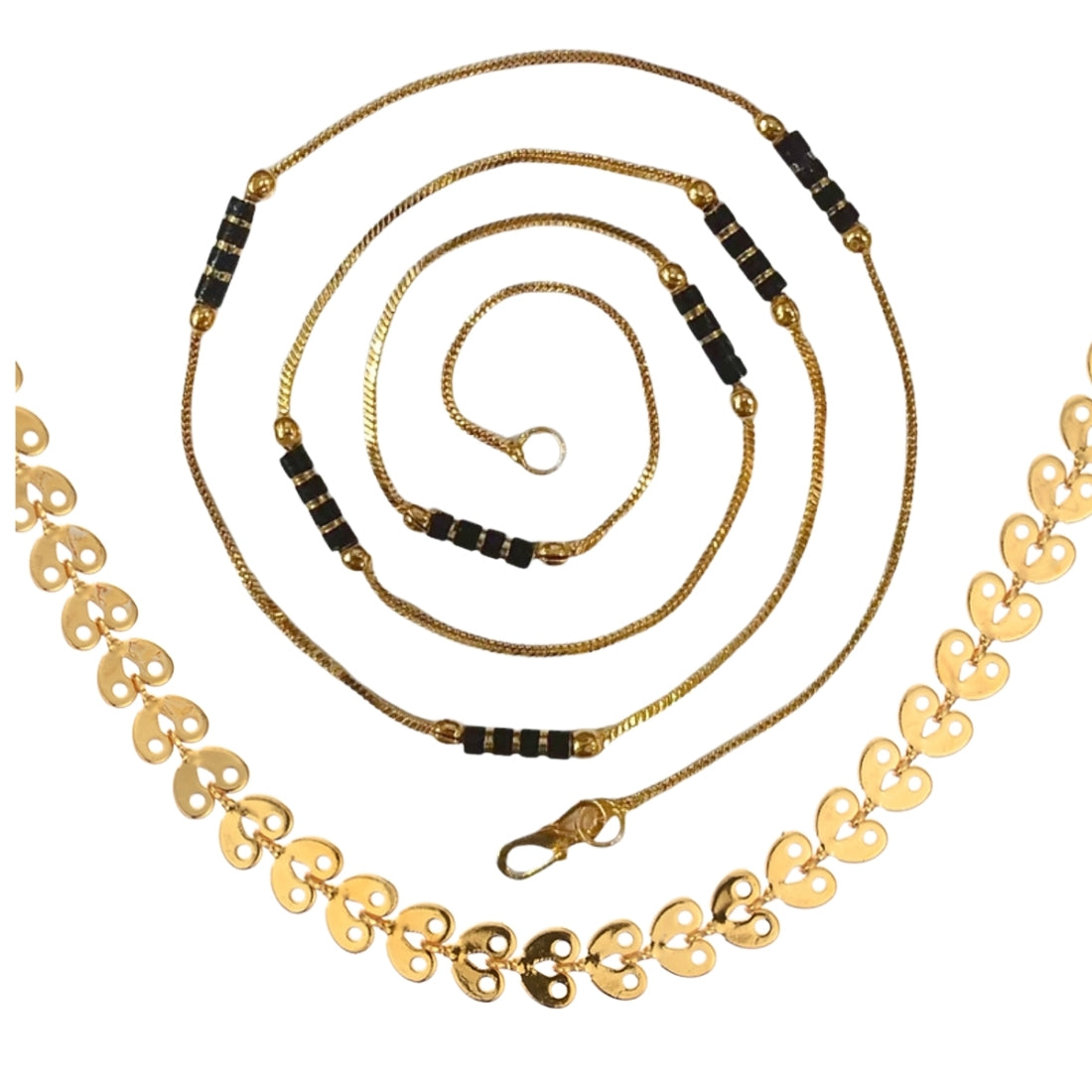 Combo of 2 Gold Plated Chains 22inch Long