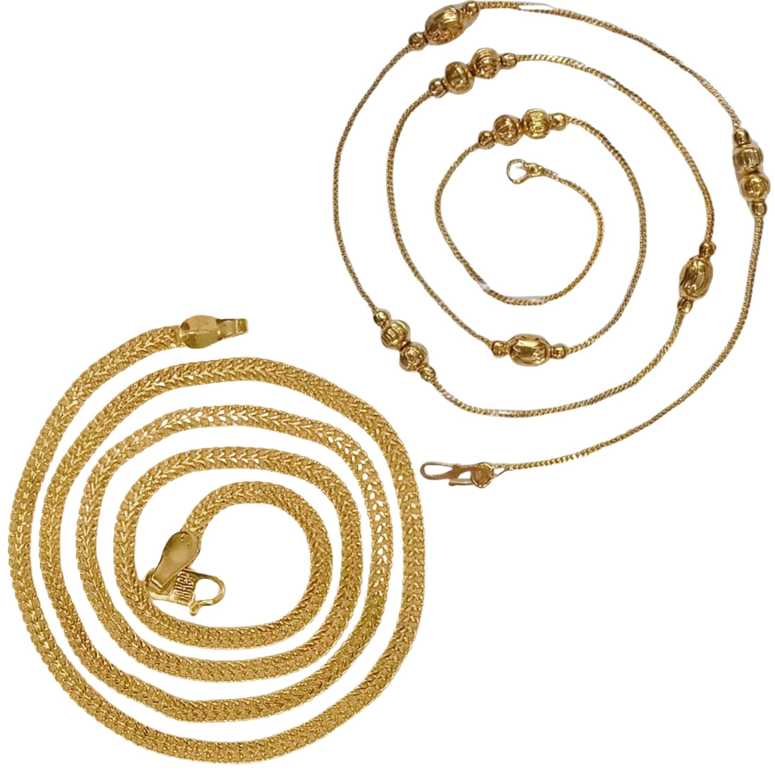 Combo of 2 Gold Plated Chains 22inch Long