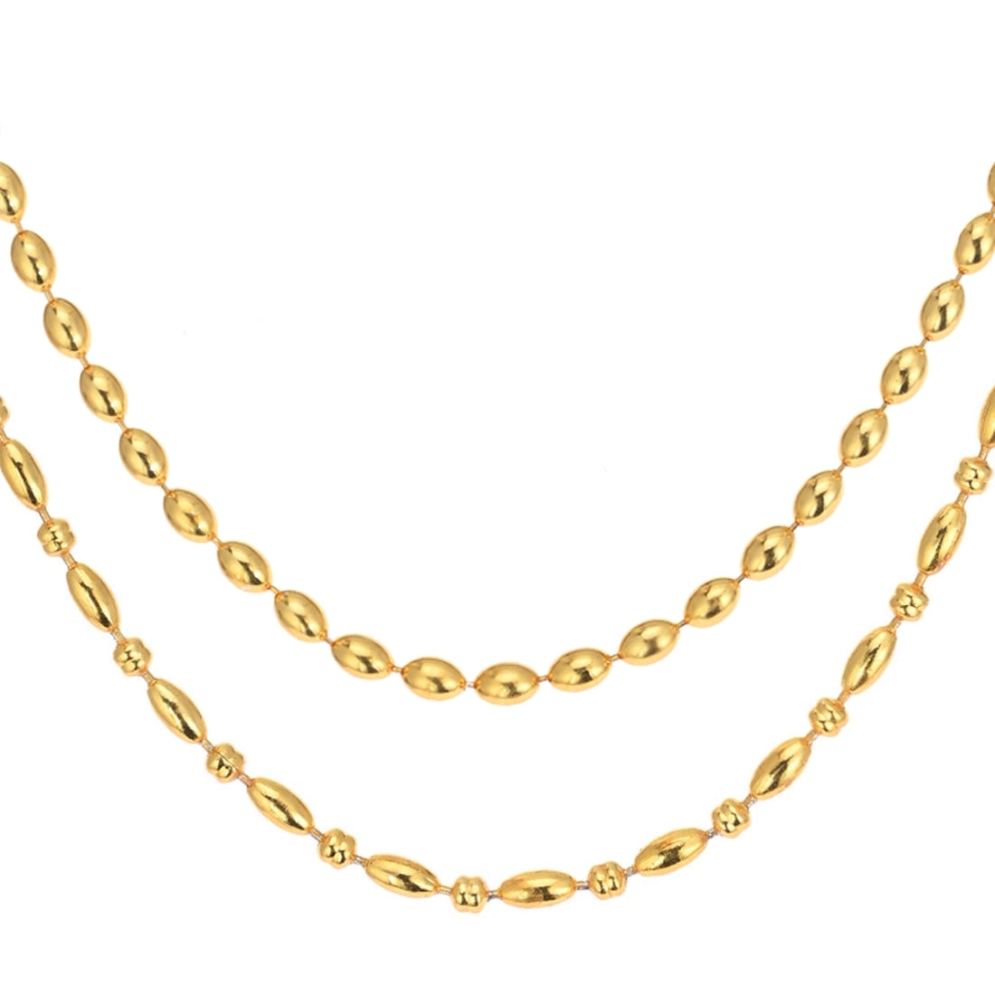 Combo of 2 Gold Plated Chains 22inch Long