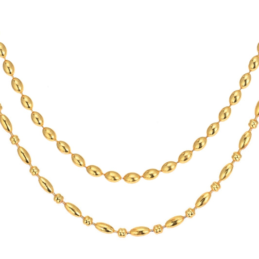 Combo of 2 Gold Plated Chains 22inch Long