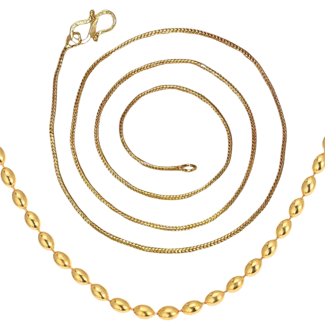 Combo of 2 Gold Plated Chains 22inch Long