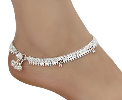 Silver Plated Anklet Pair