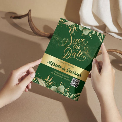 Wedding Invitation Cards with Envelopes | Customised Pack of 12 | One side Printed