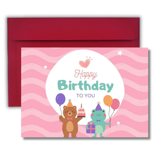 Kids Birthday Greeting Card For Son, Daughter, Family & Friends Children