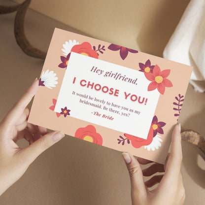 Bridesmaid Proposal Invitation Cards 5.8x8.3inch | Wedding Invite