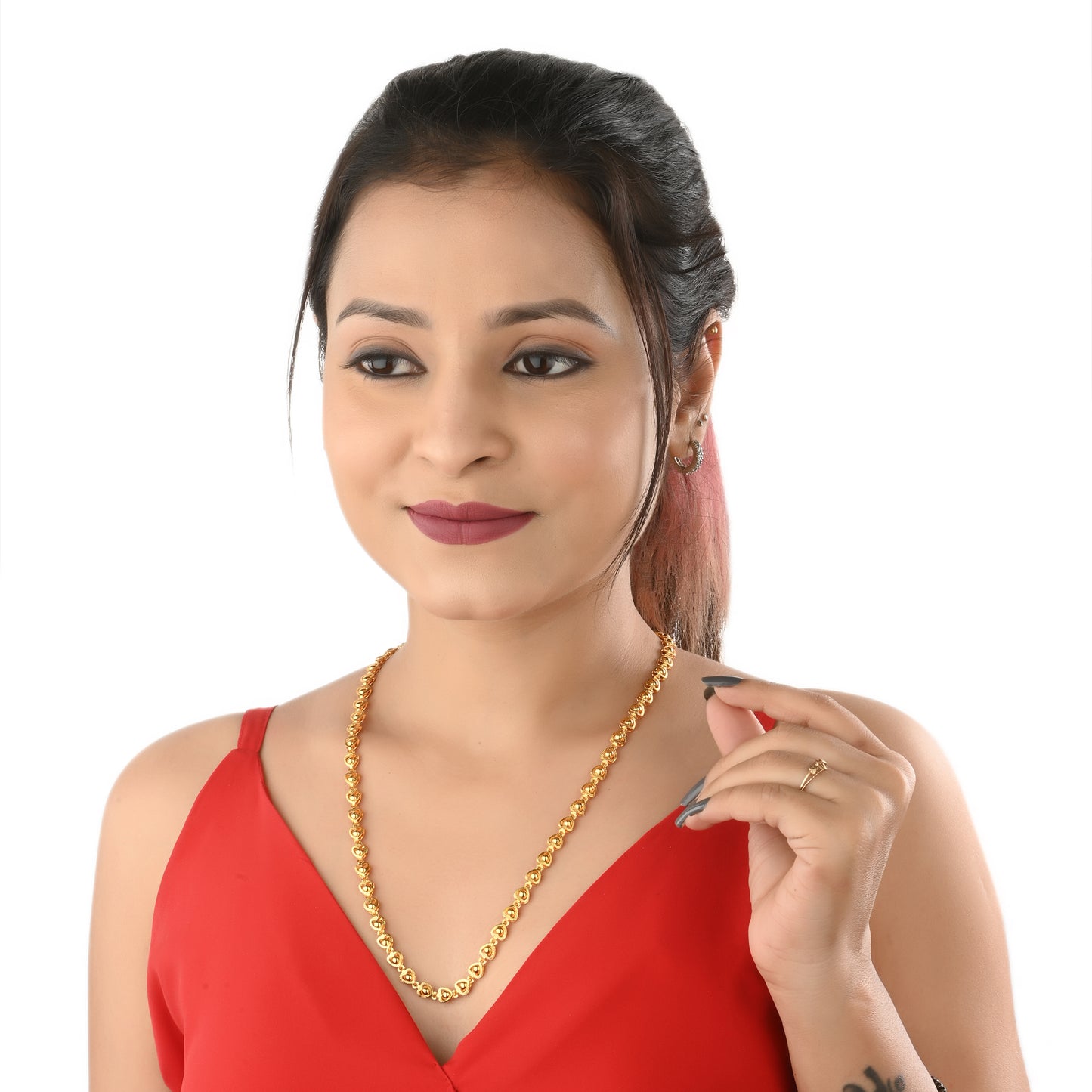 Silver Plated Anklets & 22 inch Gold Plated Chain