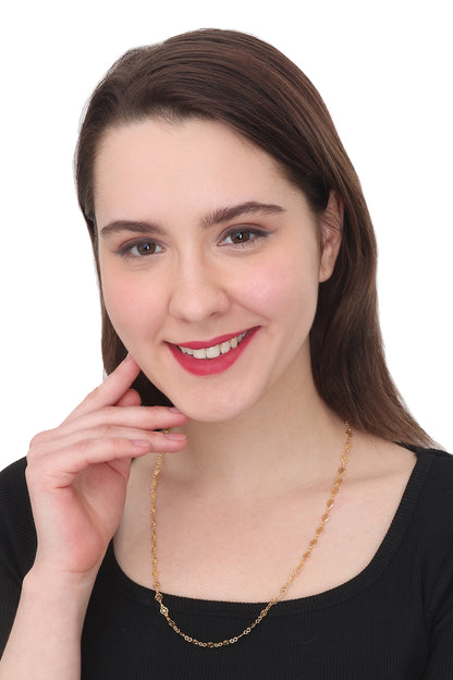 Silver Plated Anklets & 22 inch Gold Plated Chain