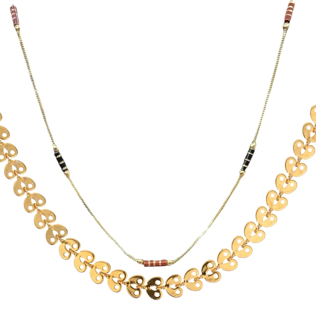 Combo of 2 Gold Plated Chains 22inch Long