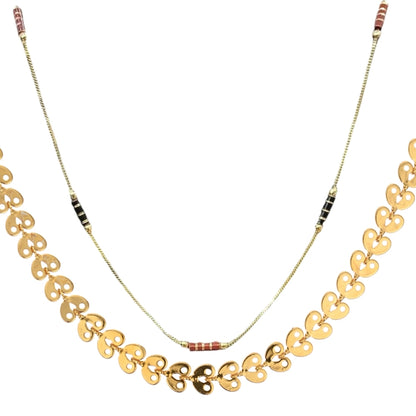 Combo of 2 Gold Plated Chains 22inch Long