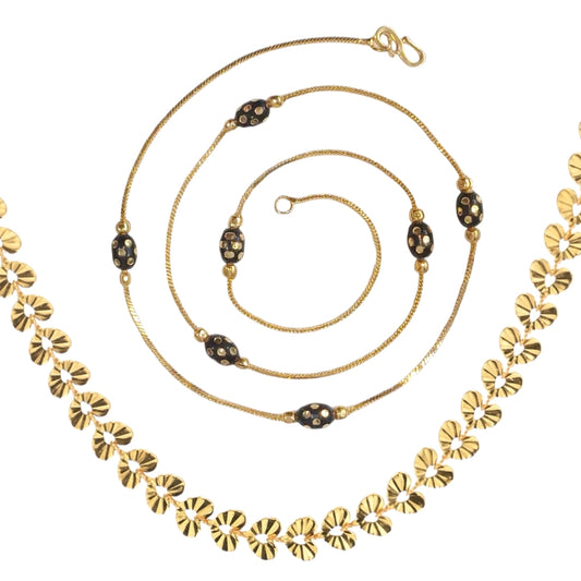 Combo of 2 Gold Plated Chains 22inch Long