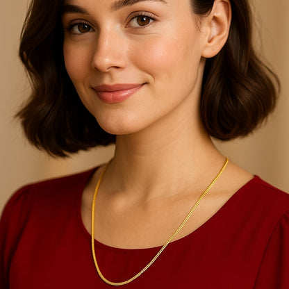 Combo of 2 Gold Plated Chains 22inch Long