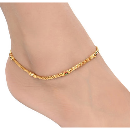 Gold Plated Anklet Pair