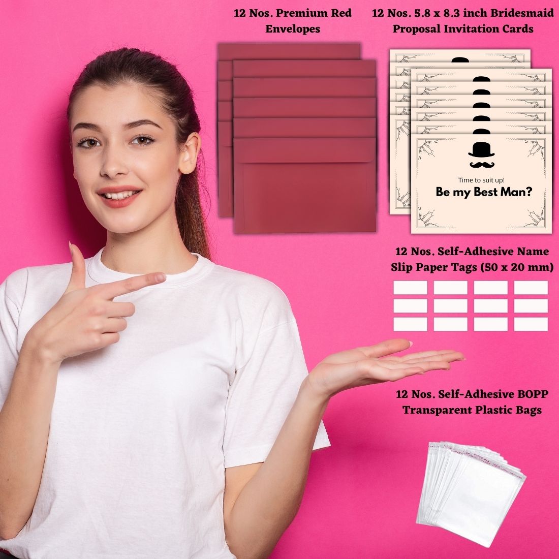 Groomsman Proposal Invitation Cards 5.8x8.3inch | Wedding Invite