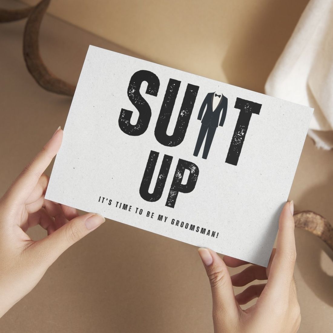 Groomsman Proposal Invitation Cards 5.8x8.3inch | Wedding Invite