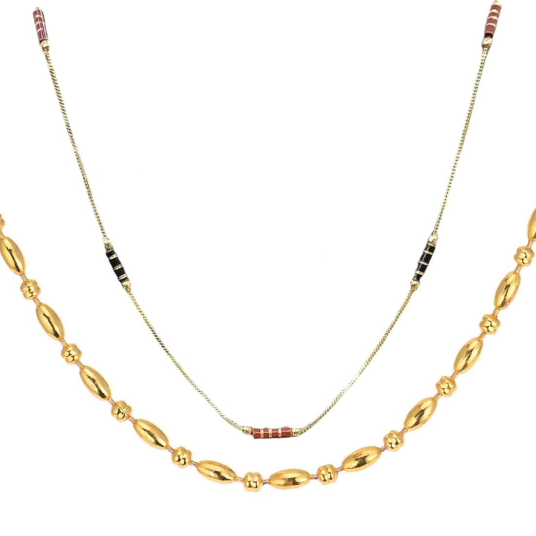 Combo of 2 Gold Plated Chains 22inch Long