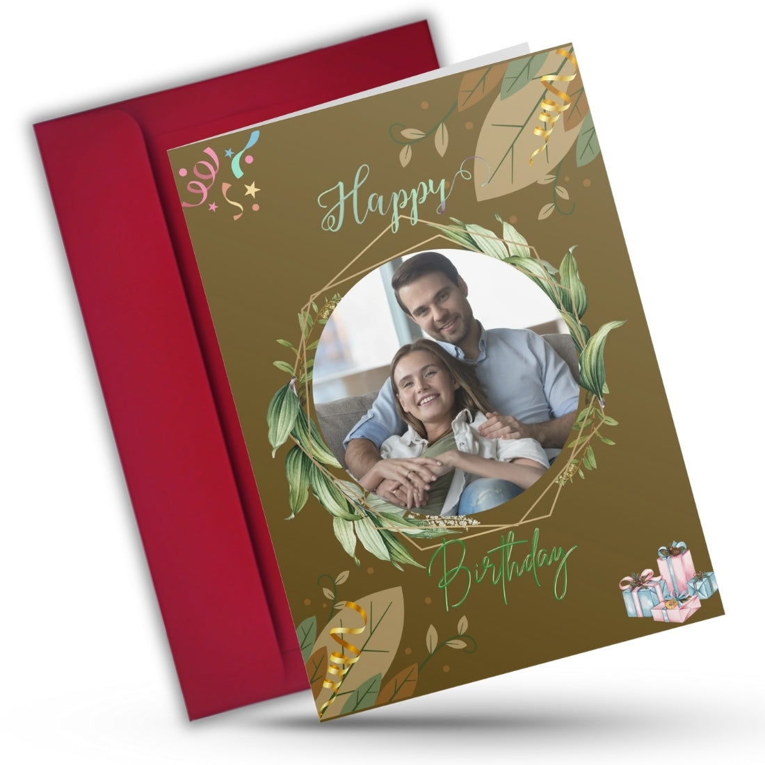 Photo Greeting Card with for Husband Hubby Boyfirend | Preprinted Inside Message