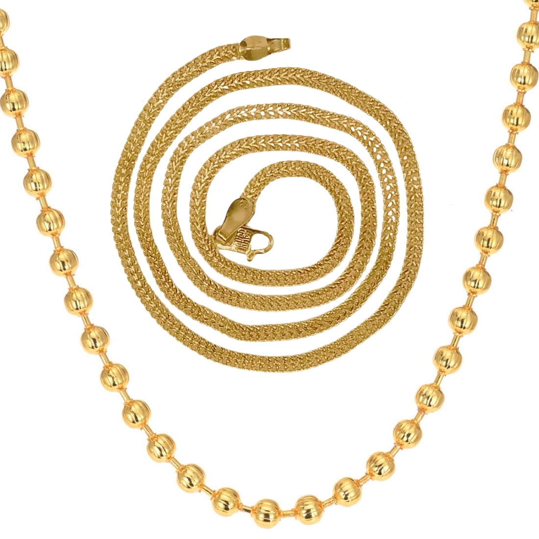 Combo of 2 Gold Plated Chains 22inch Long